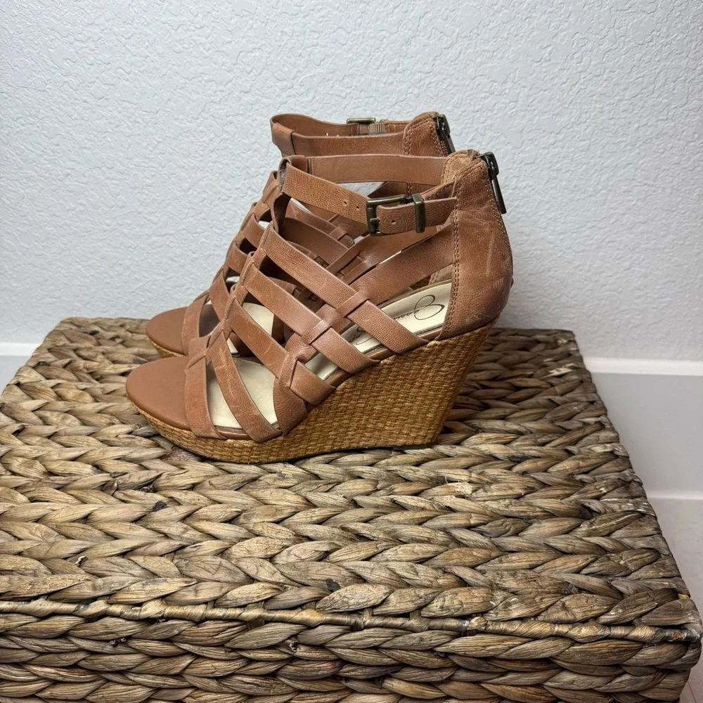 Jessica Simpson Tan Strappy Sandals - Picture 2 of 7